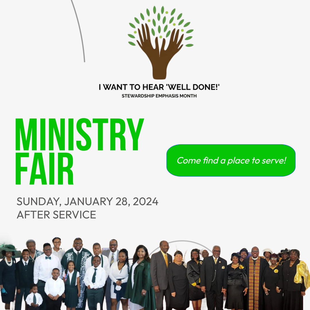 Ministry Fair Stewardship Emphasis Month – Baber Ame Church